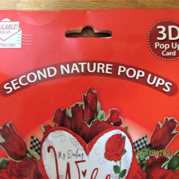 Second Nature 3D Pop Up Valentine Card for Wife Greeting Card - Picture 2 of 9